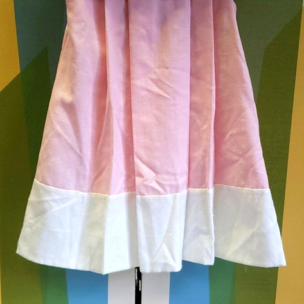 Peaches W. Cream Vintage Pink & White Dress - Picture 5 of 9